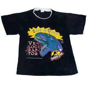 Vintage 90s Jurassic Park Universal Studios graphic dinosaur youth T-shirt 14-16